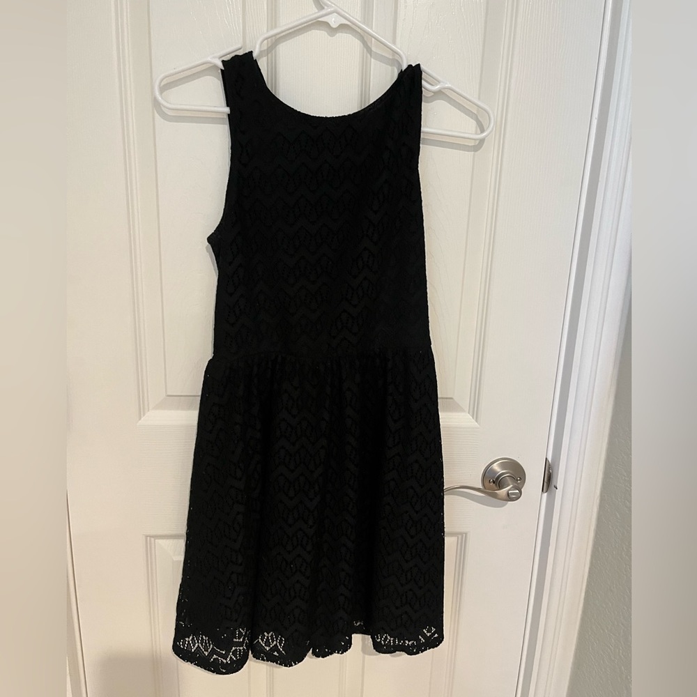 Xhilaration Black Lace Knee Length Dress Size Small